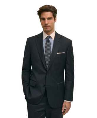 Мужской пиджак Brooks Brothers классического кроя из стрейчевой шерстяной ткани в полоску