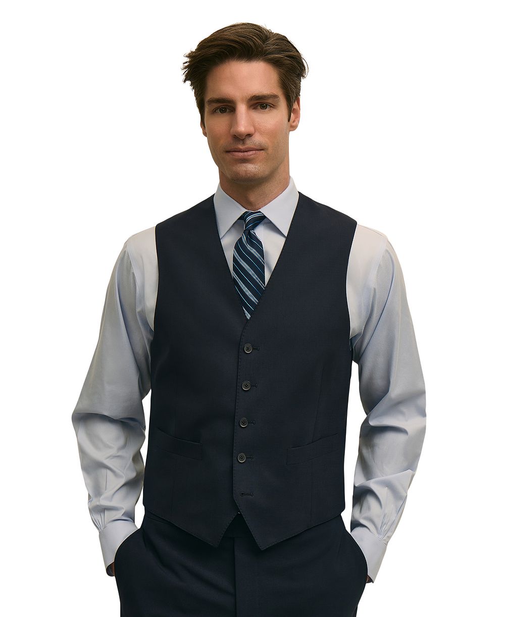 Мужской жилет Brooks Brothers Men's Classic-Fit Wool Blend Suit Separates Vest из шерстяной смеси классического кроя