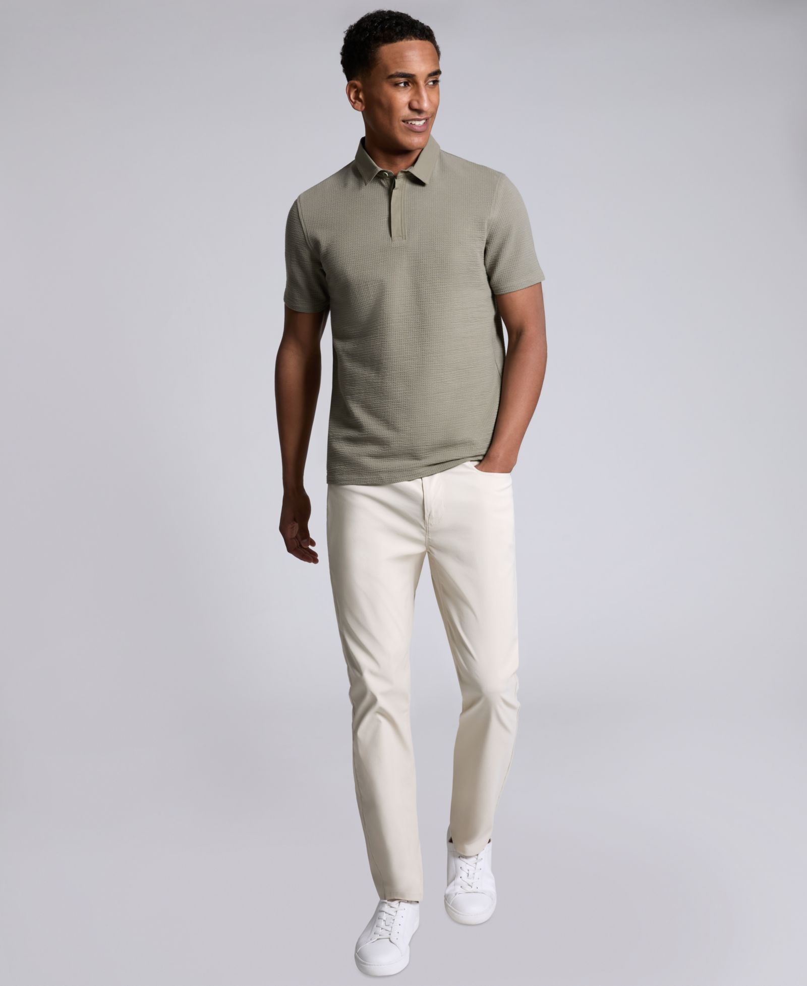 Мужская рубашка-поло Kenneth Cole Classic-Fit из смесового хлопка
