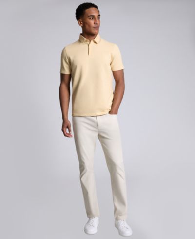 Kenneth Cole Men's Cotton-Blend Point Collar Polo Shirt