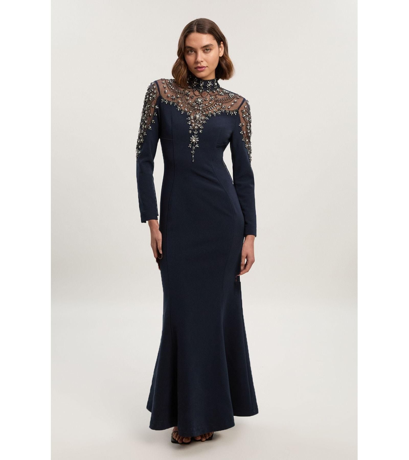 Женское вечернее платье Karen Millen с отделкой кристаллами
