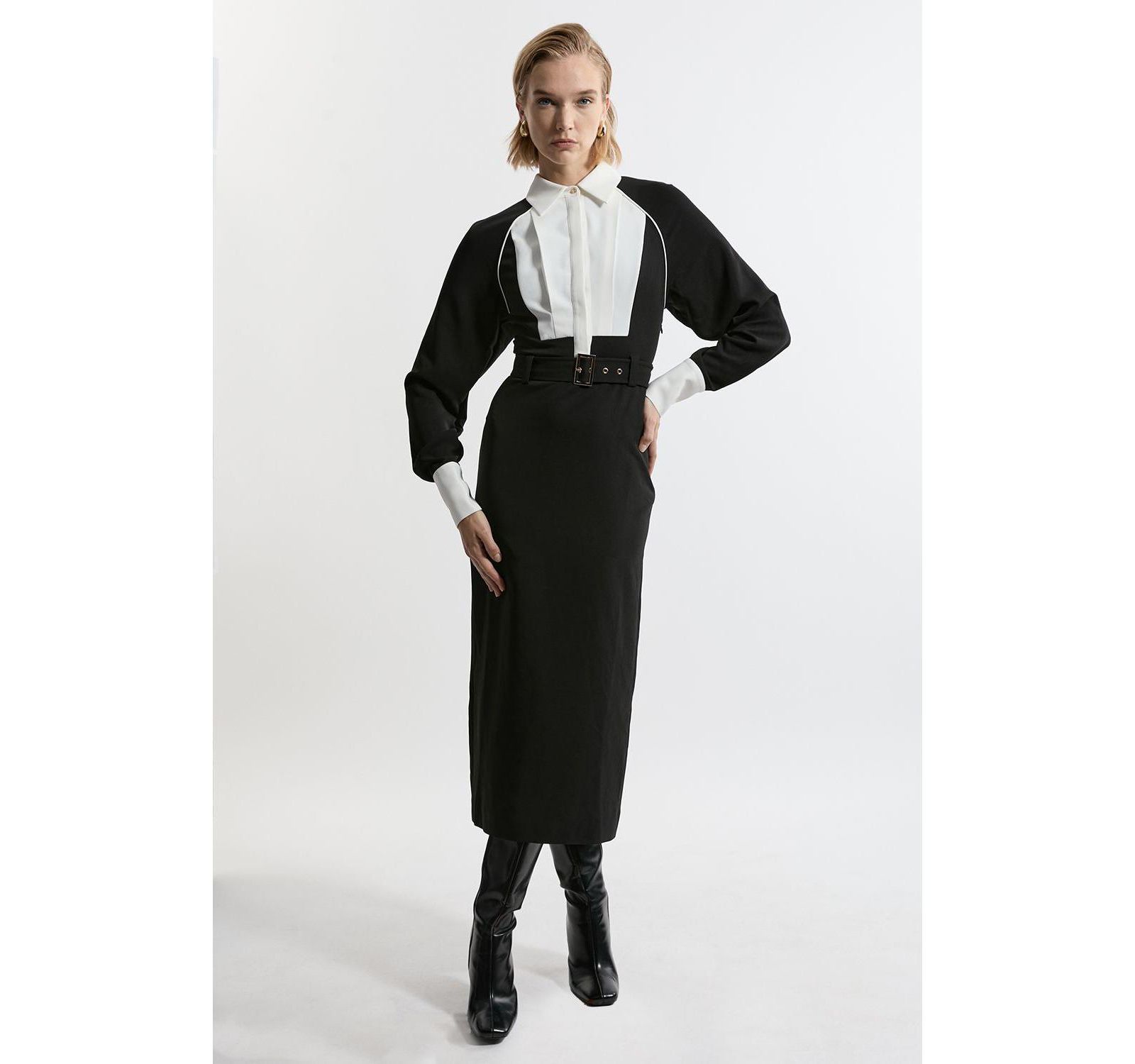 Женское твиловое платье midi Karen Millen
