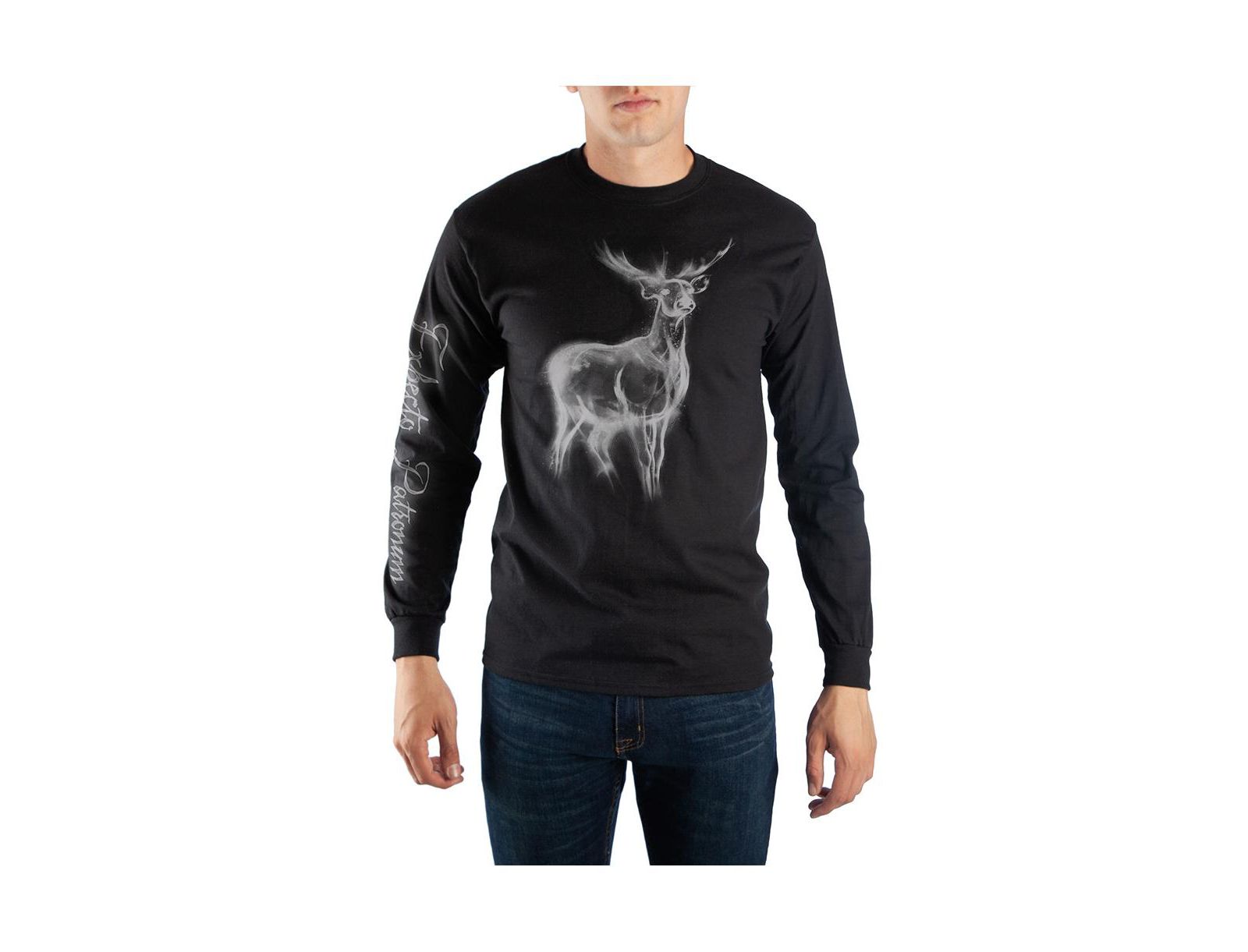 Мужская футболка Harry Potter Patronus Charm, длинный рукав