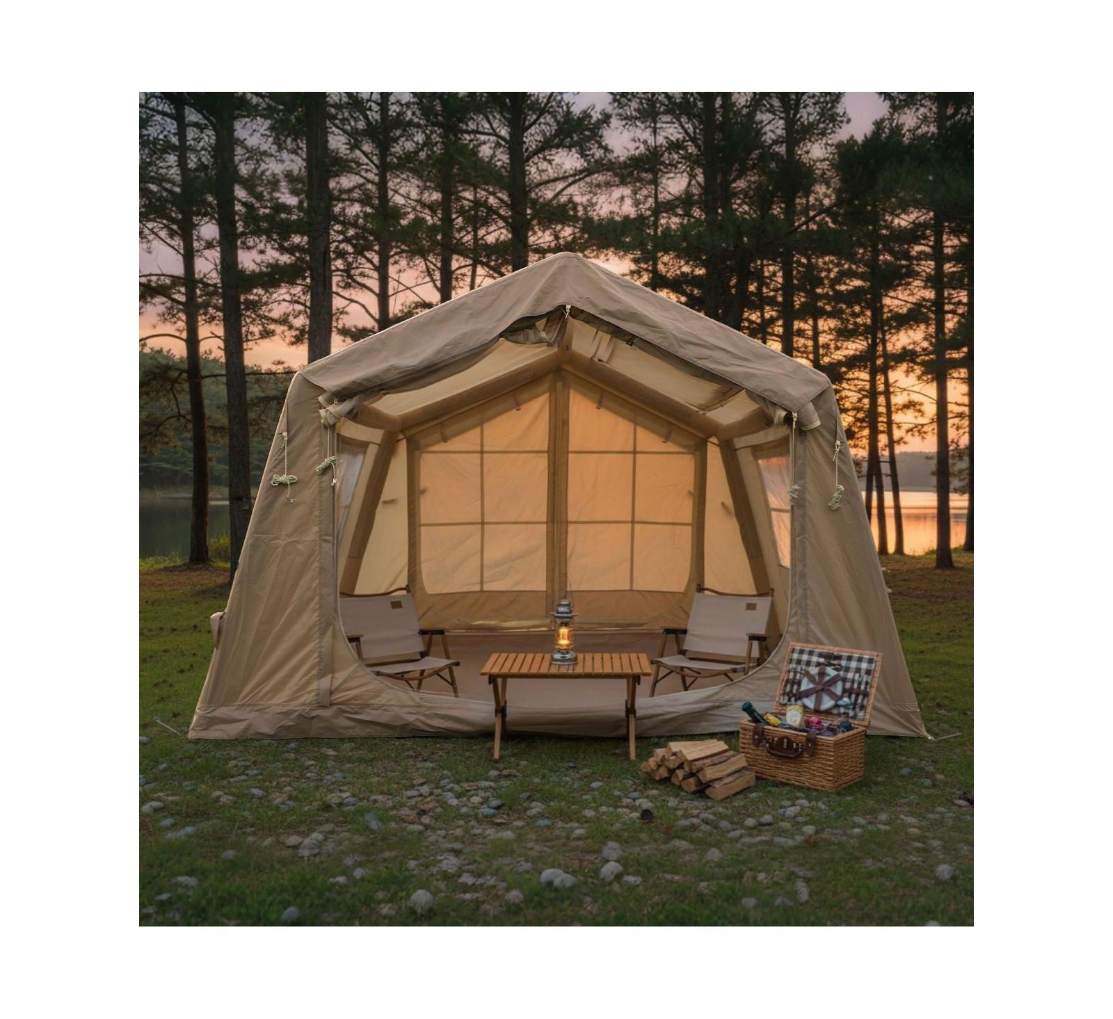 Streamdale Furniture Inflatable Camping Tent 4-6 Person, Easy Setup, 8.2'x10.5
