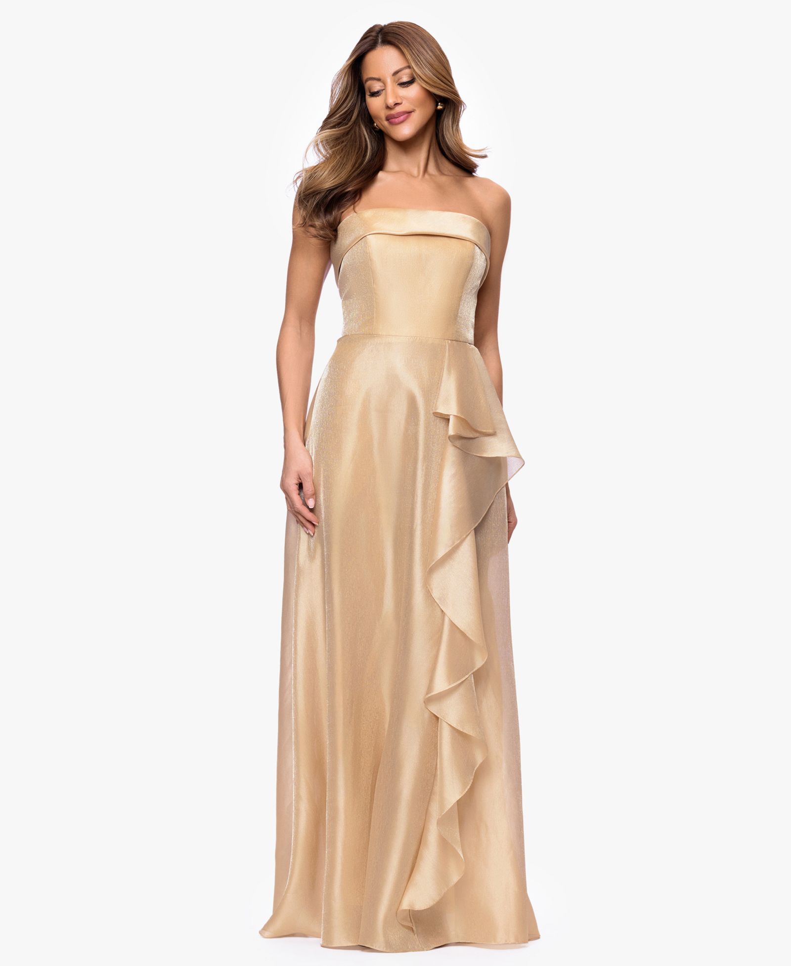 XSCAPE Women's Strapless Sleeveless Gown