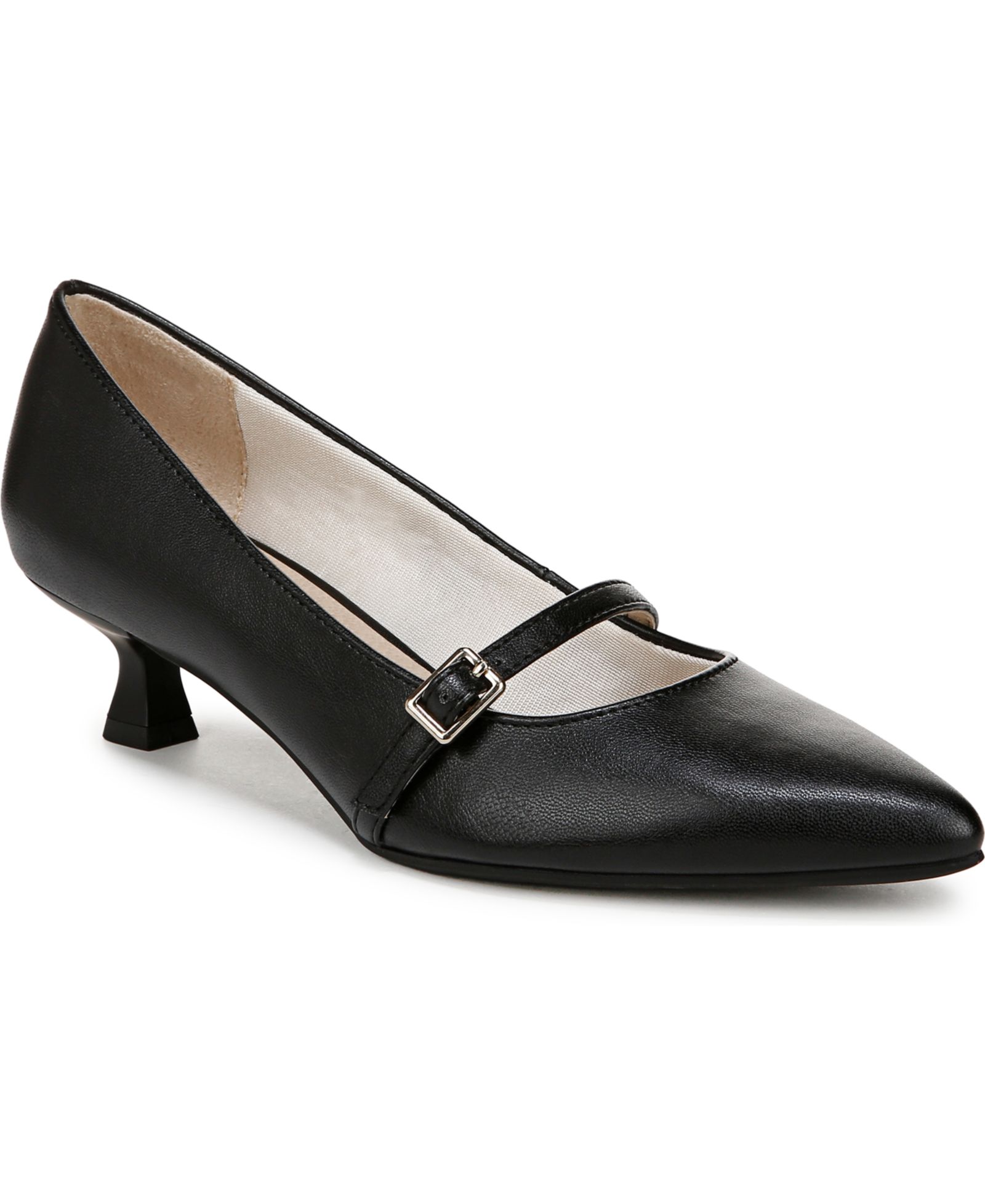 LifeStride Women's Madelyn Mary Jane Pointed Toe Kitten Heel Pumps