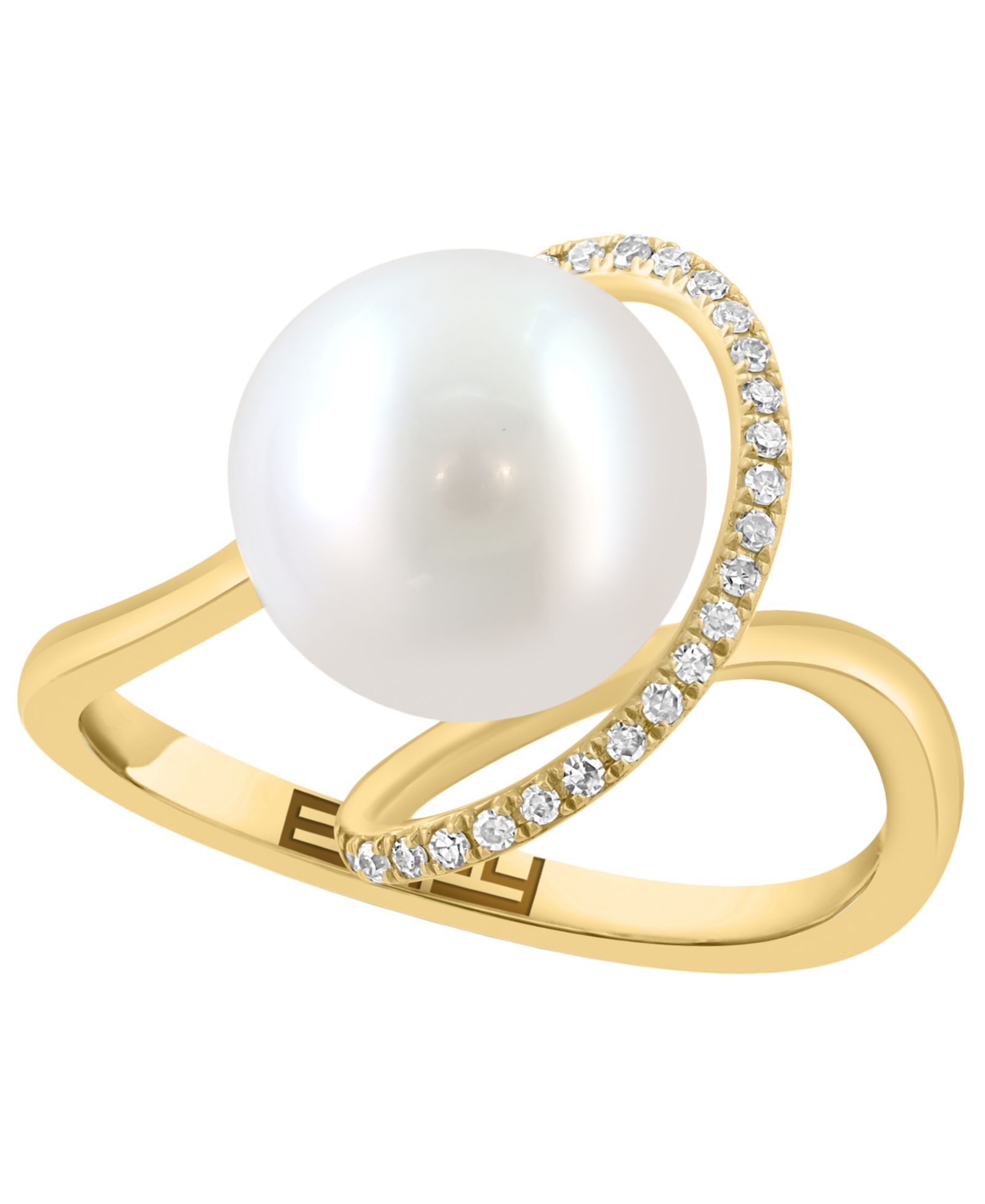 Кольцо EFFY Collection с жемчугом Freshwater и бриллиантами 14k White Gold