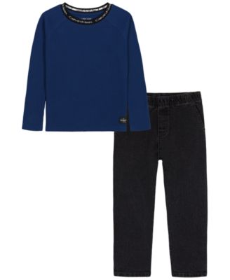 Детский комплект Calvin Klein 2T-7 Long-Sleeve T-Shirt и Pants, 2-Piece Set