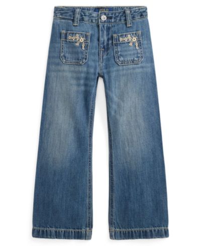 Детские джинсы Polo Ralph Lauren из хлопка с вышивкой Flared 2T-6X