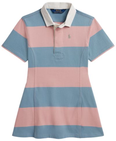 Polo Ralph Lauren платье регбийное с коротким рукавом для девочек 2T-6X