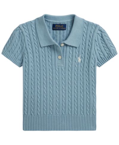 Polo Ralph Lauren Girls' 2T-6X Mini-Cable Polo Sweater