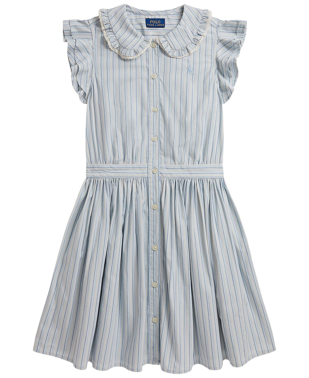 Платье-рубашка Polo Ralph Lauren Girls' 7-16 Striped Cotton Poplin