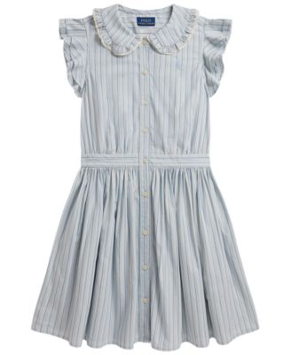 Платье-рубашка Polo Ralph Lauren Girls' 7-16 Striped Cotton Poplin