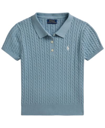 Polo Ralph Lauren Girls' 7-16 Mini-Cable Polo Sweater