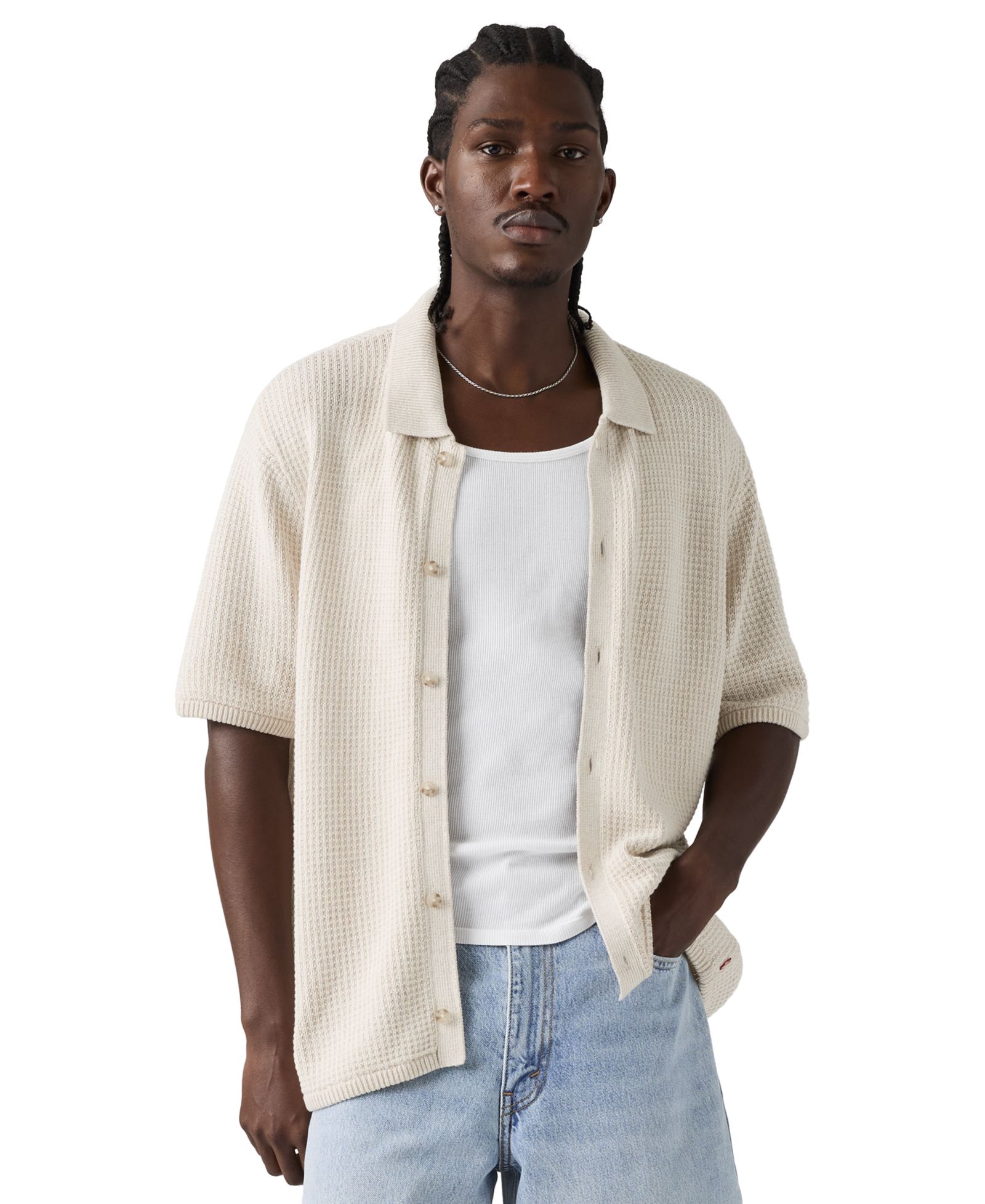 Levi's Men's Premium Short-Sleeve Knit Camp Shirt