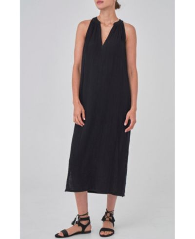 Платье миди Ocean+Main Women's Sleeveless Gauze с карманами