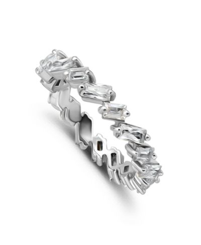 Кольцо Macy's Cubic Zirconia Baguette Cut Stones Eternity Band