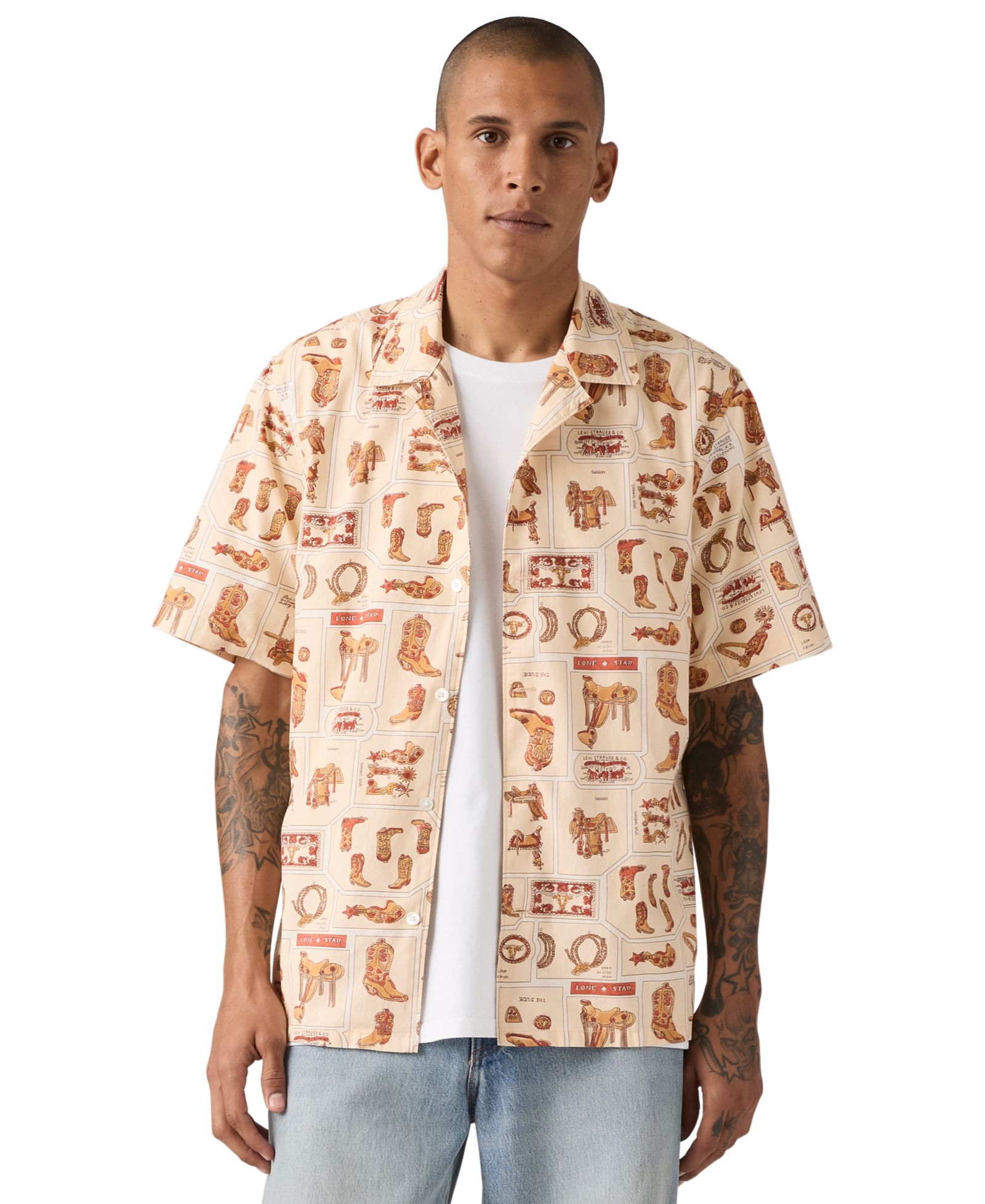 Levi's Premium Men's Short-Sleeve Camp Collar Shirt