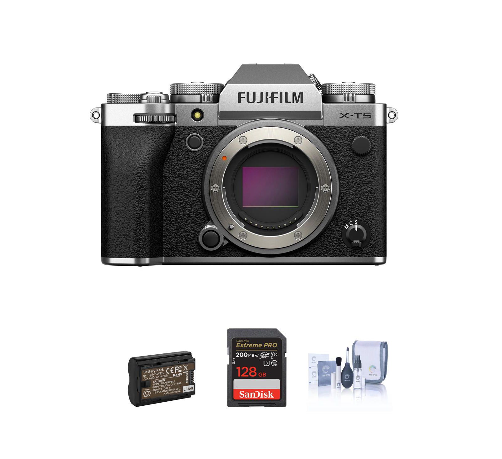 Беззеркальная камера Fujifilm, комплект с картой SD, дополнительным аккумулятором и набором для чистки