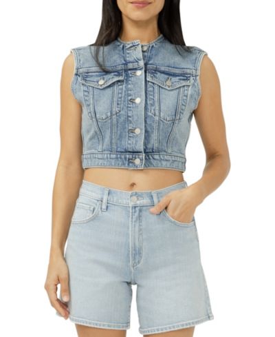 Женский джинсовый жилет Silver Jeans Co. укороченный