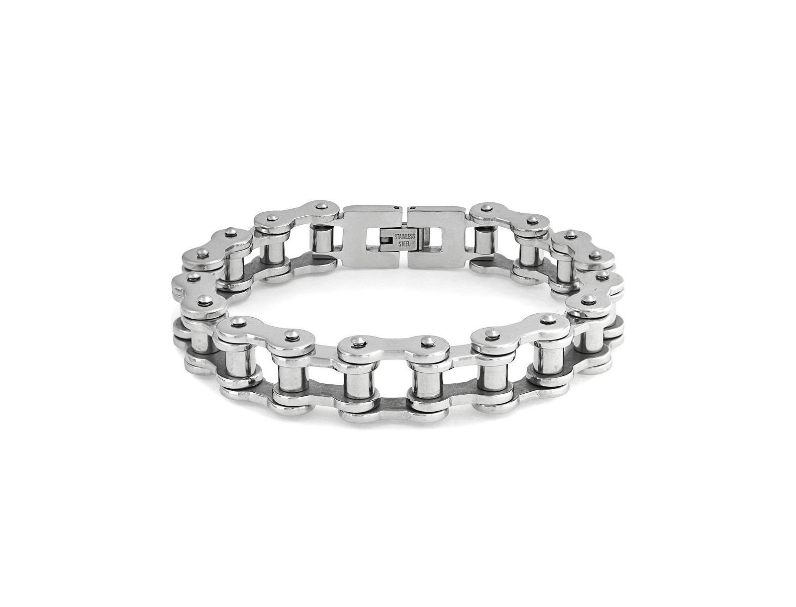 Bling Jewelry Мужской браслет из стали с звеньями цепи
