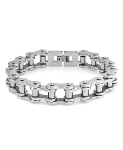 Bling Jewelry Мужской браслет из стали с звеньями цепи