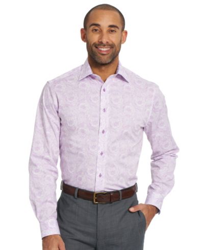 Nick Graham Мужская рубашка Fenway Paisley Spread Collar
