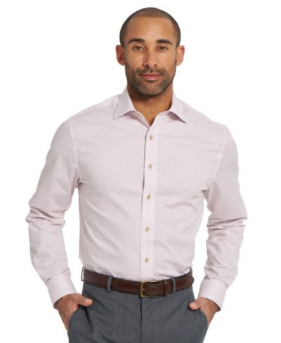 Nick Graham Men's Woven Mosaic Geometric Dress Shirt