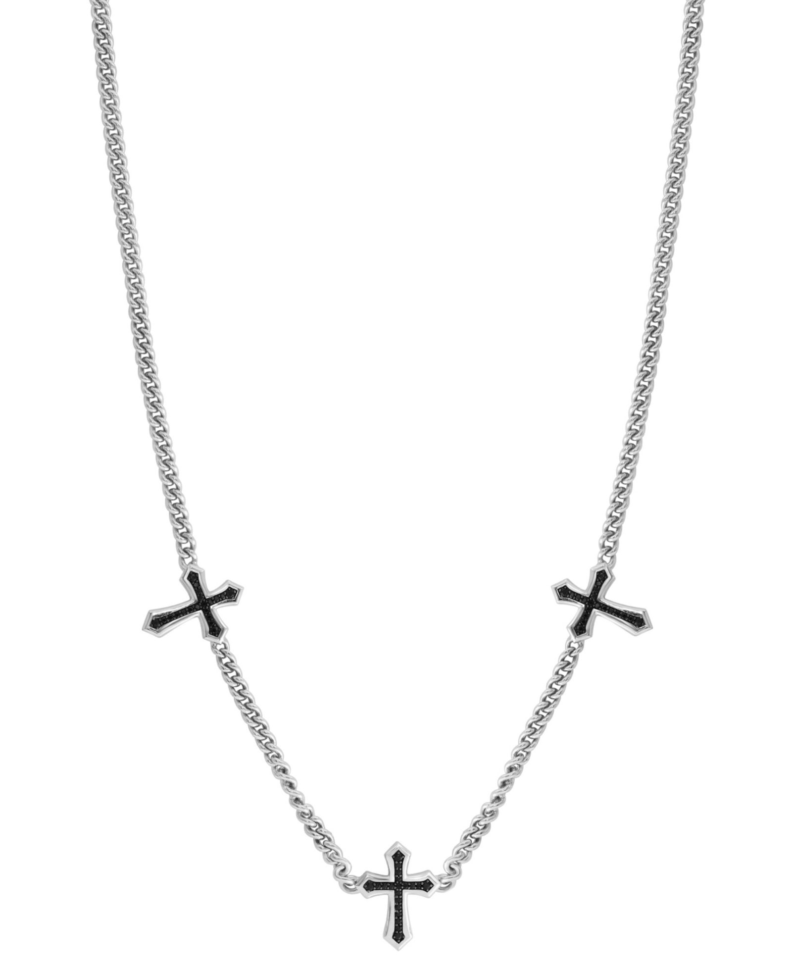 EFFY Collection Ожерелье с черным шпинелем (3/8 ct. t.w.) из стерлингового серебра