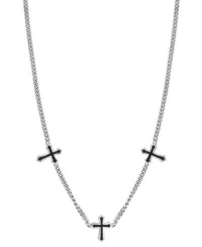 EFFY Collection Ожерелье с черным шпинелем (3/8 ct. t.w.) из стерлингового серебра
