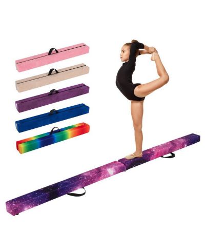 HONGGE 9 FT Folding Gymnastics Balance Beam with Anti-slip Base and Pine Wood Frame
