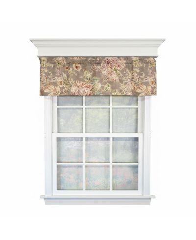 RLF Home 100% Cotton High Quality Monte Cristo Tailored Window Valance with 1.5" Rod Pocket 50" W X 12" L Gray