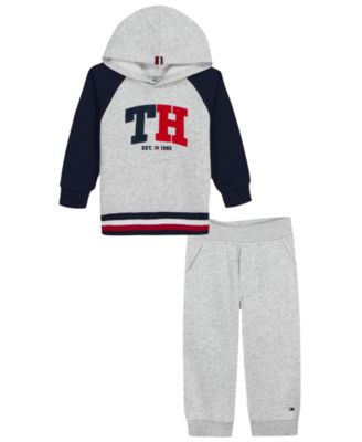 Комплект из 2 предметов Tommy Hilfiger для малышей: флисовое худи с капюшоном и джоггеры, размер 2T-5T