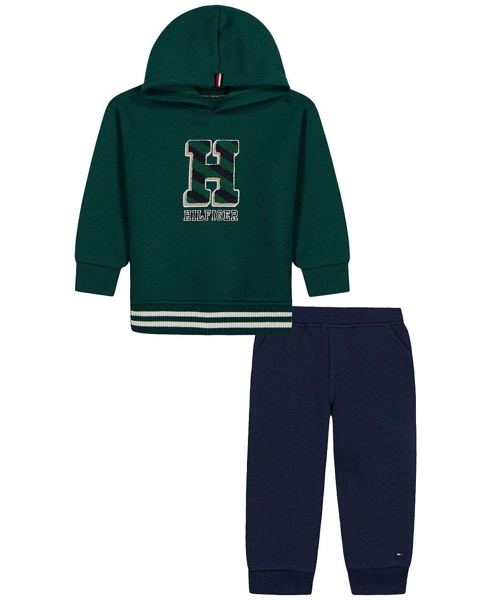 Детский комплект Tommy Hilfiger для мальчиков 2T-5T: худи с капюшоном и джоггеры с длинным рукавом, 2 предмета
