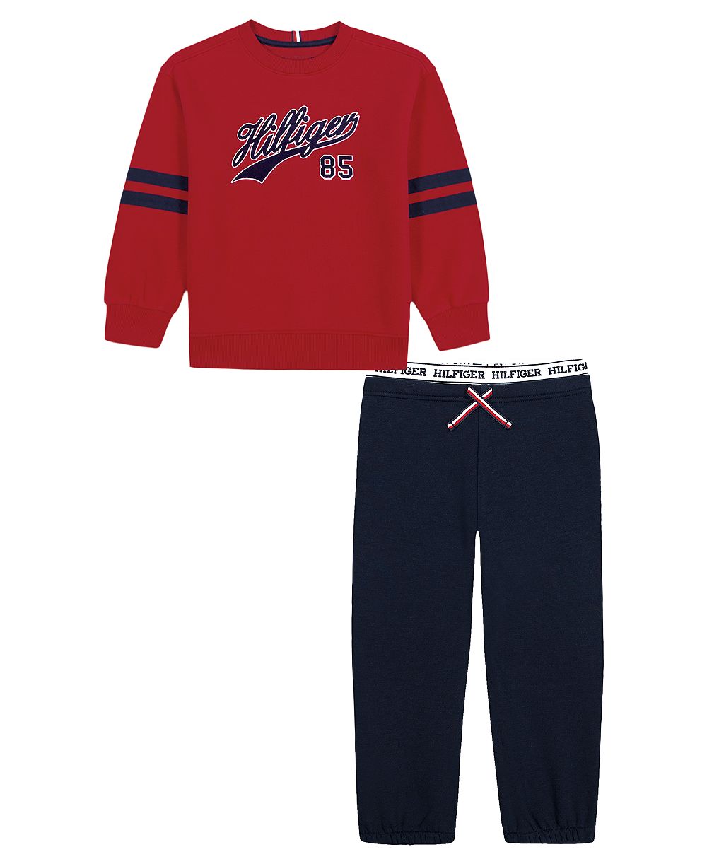 Tommy Hilfiger комплект из свитшота с длинным рукавом и джоггеров для малышей 2T-5T, 2-Piece Set