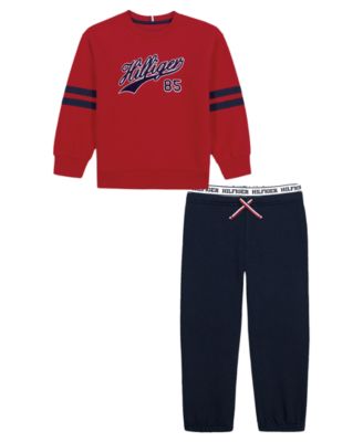 Tommy Hilfiger комплект из свитшота с длинным рукавом и джоггеров для малышей 2T-5T, 2-Piece Set