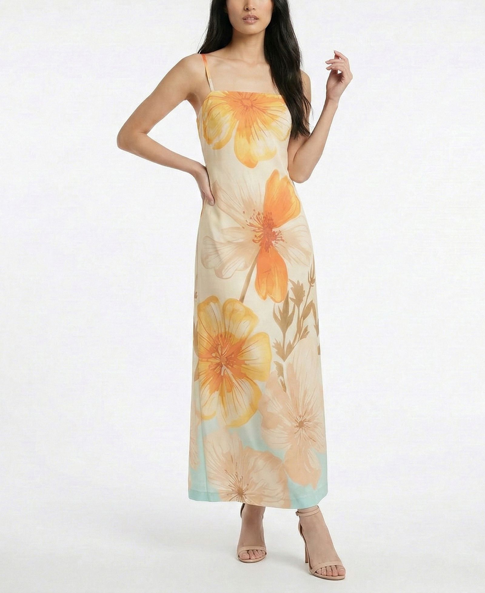 Платье Taylor Petite Printed Square Neck Maxi
