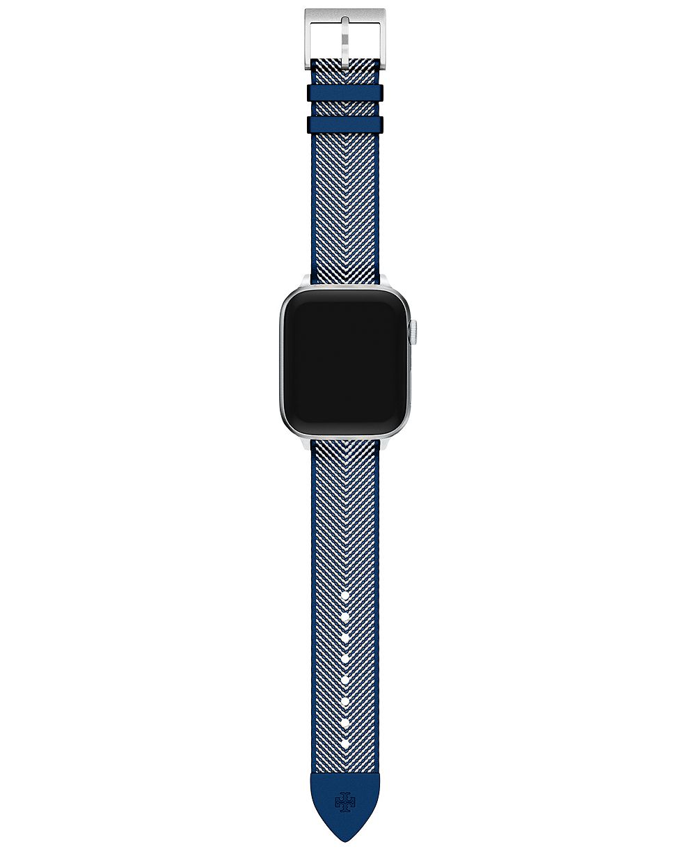Женский ремешок Tory Burch Kira Band для Apple Watch, синяя кожа