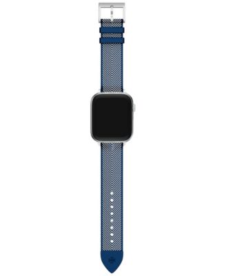Tory Burch Women's Blue Leather Kira Band for Apple Watch
