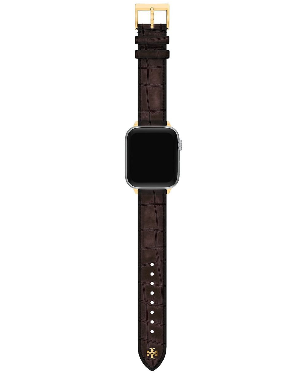 Tory Burch Кожаный ремешок Kira Brown для Apple Watch