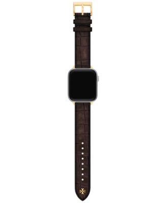 Tory Burch Women's Brown Leather Kira Band for Apple Watch