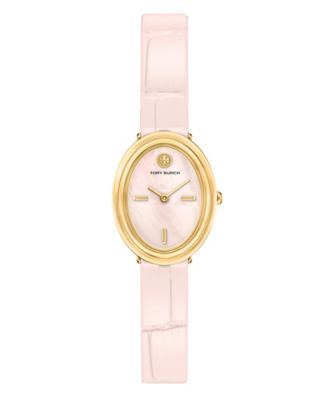 Tory Burch женская овальная розовая кожа часы 22мм