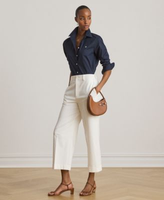 Брюки Lauren Ralph Lauren Petite укороченные, широкие