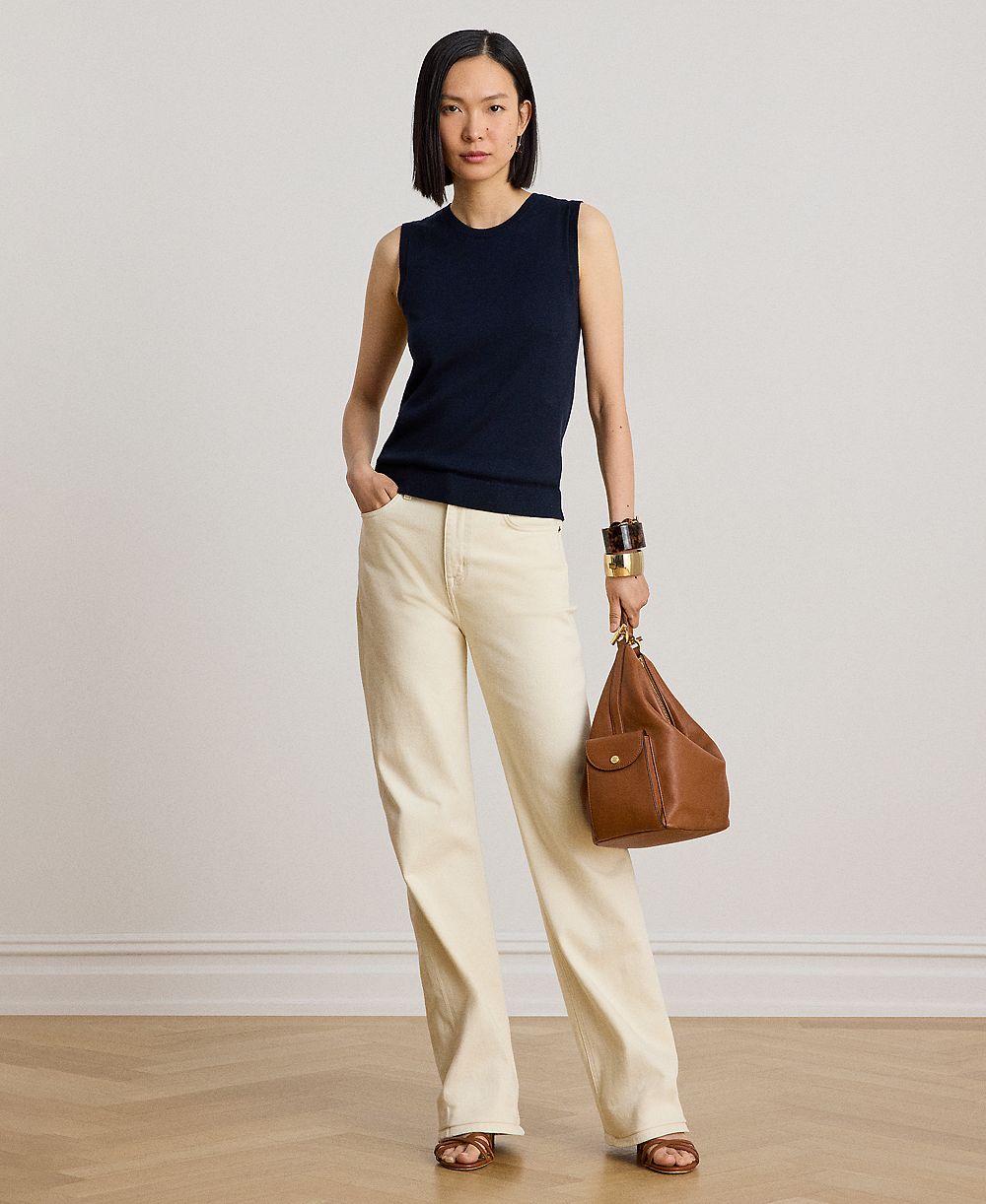 Lauren Ralph Lauren Petite High-Rise Straight-Leg Jeans