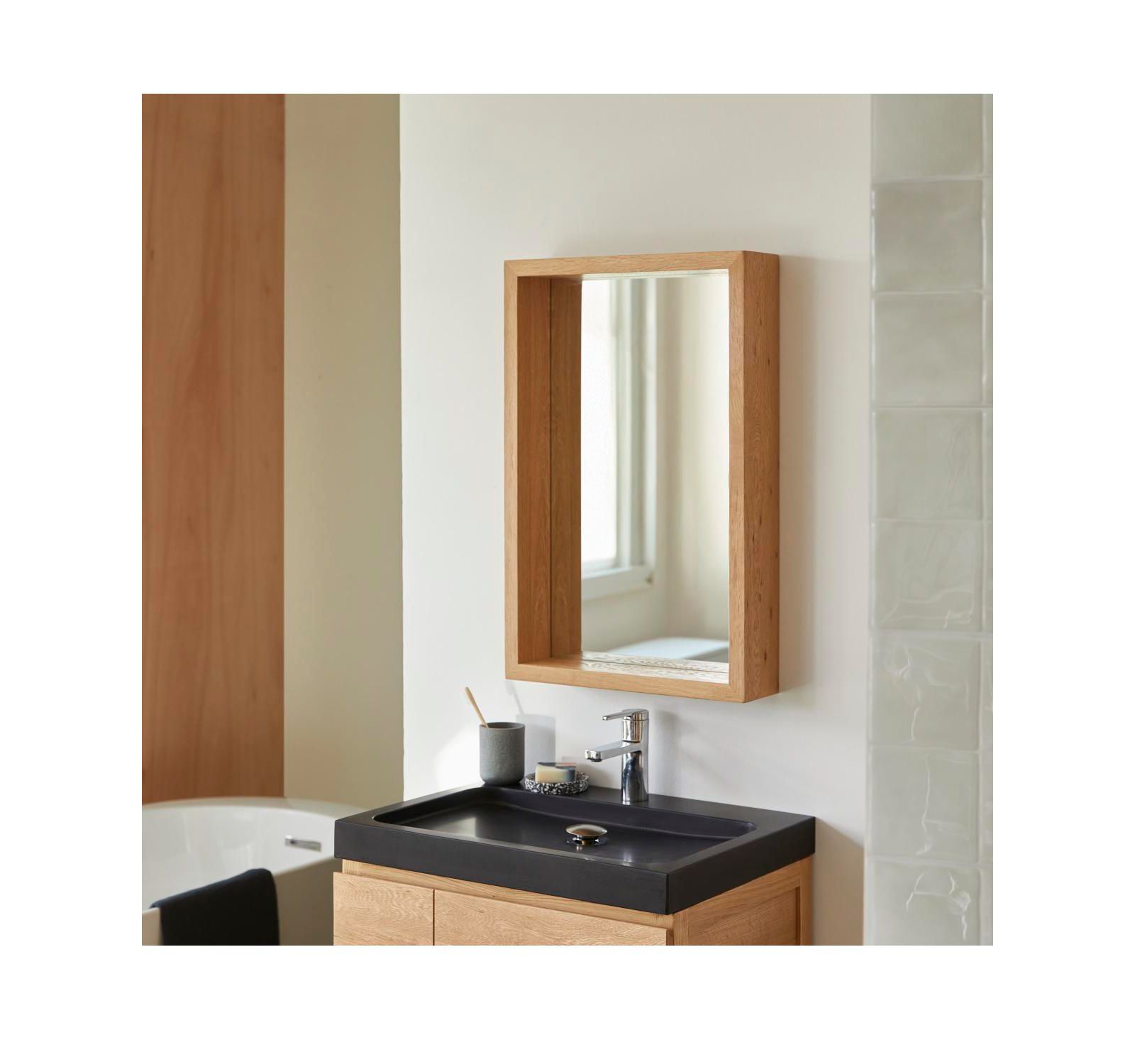 Tikamoon Easy Oak Wood Mirror