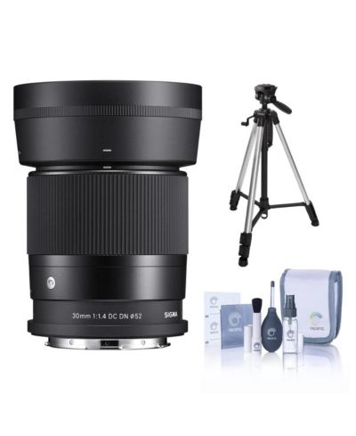 Комплект объектива Sigma 30mm f/1.4 DC DN Contemporary для L Mount с треногой и набором для чистки