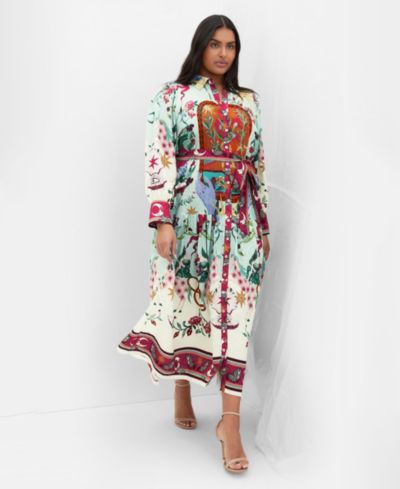 CITY CHIC Women's Ezra Mosaic Print Maxi Dress