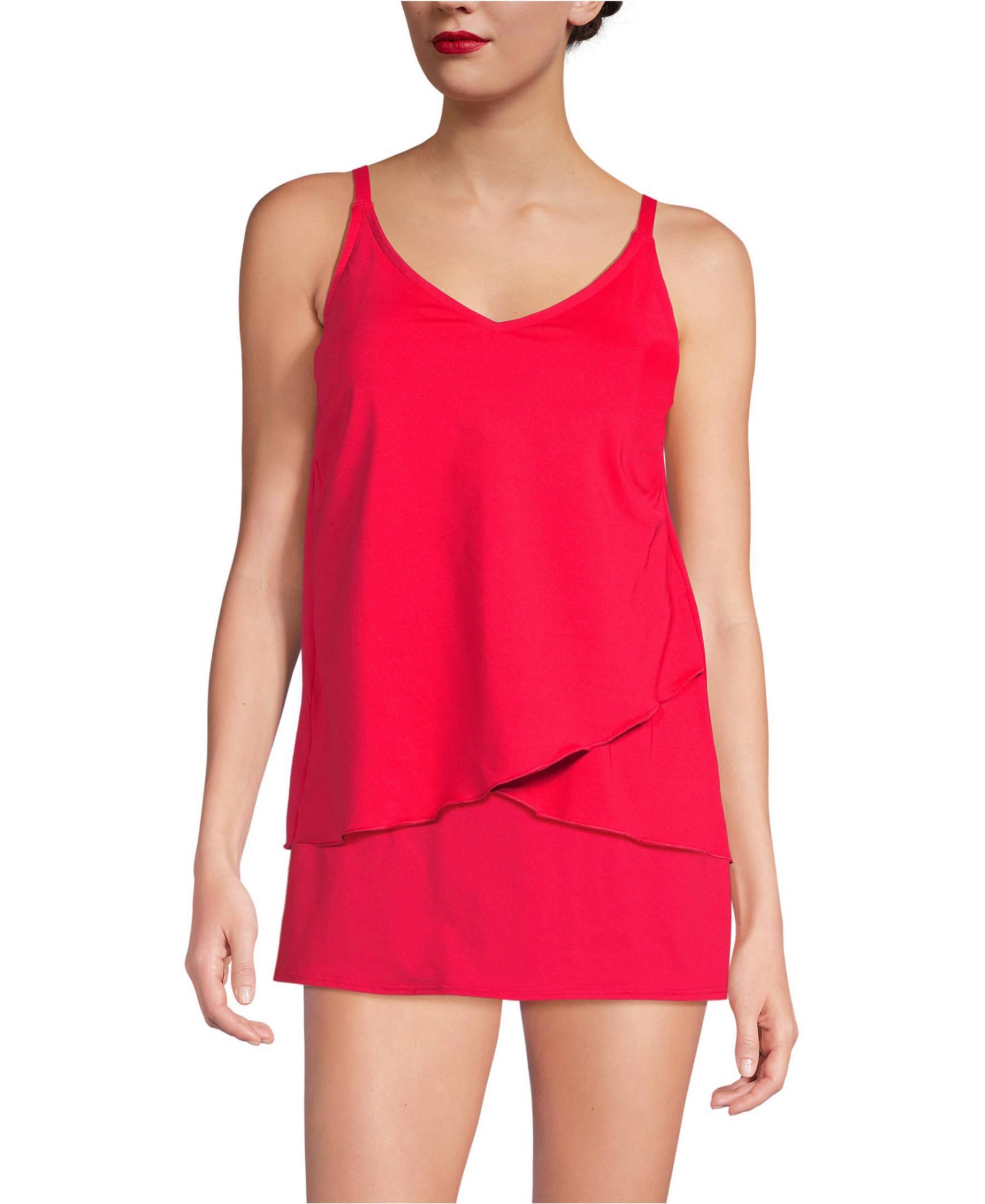 Lands' End Women's Tulip Hem Tankini Top