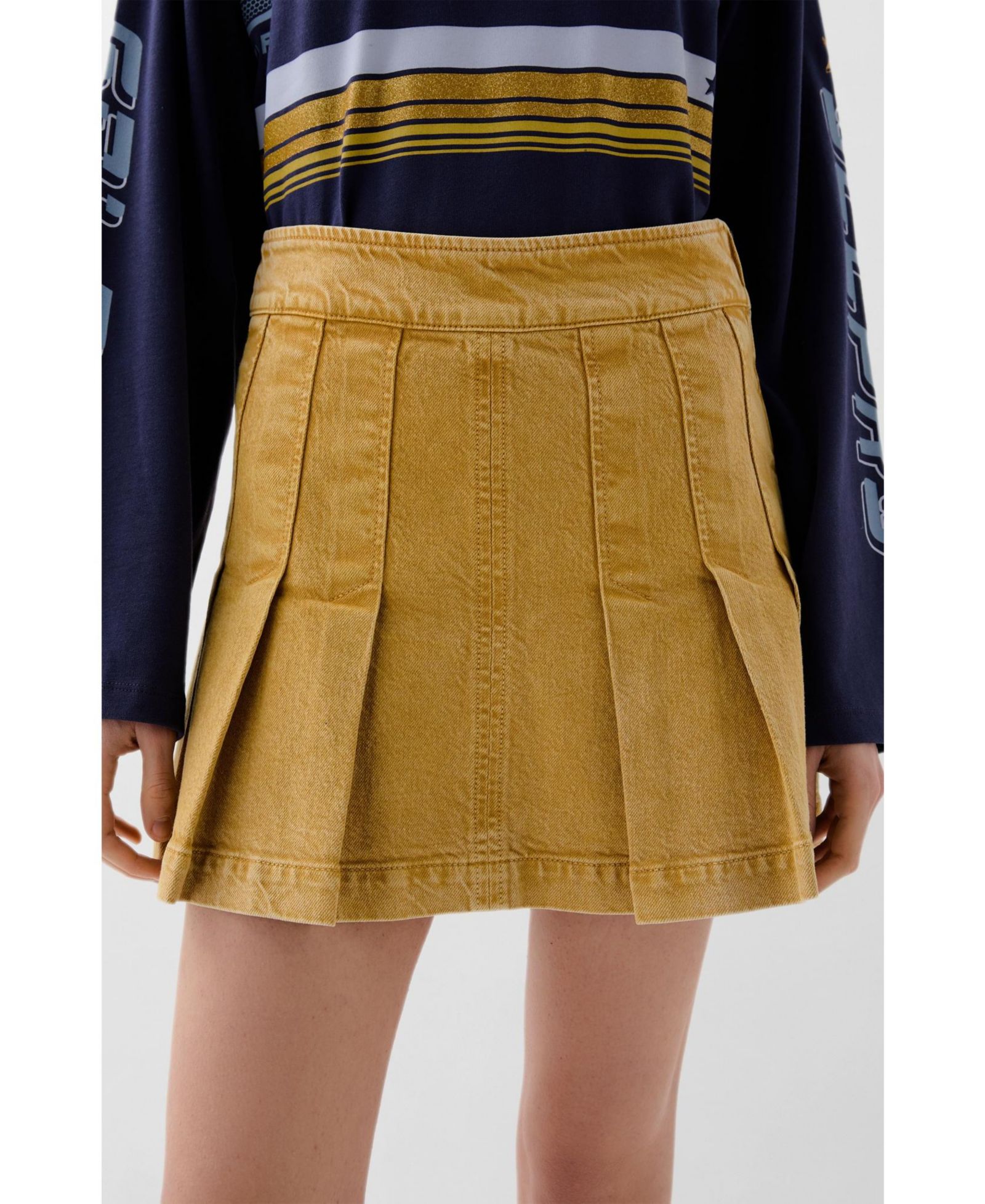 Scalpers Women's Washed Mini Denim Skirt