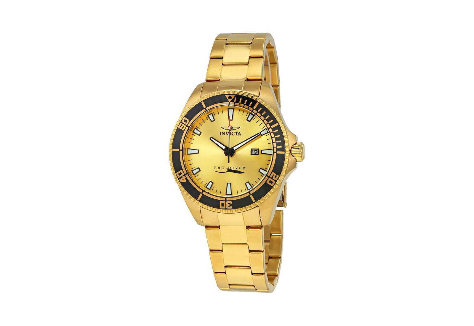 Invicta Men's 15186 Pro Diver Quartz Gold Dial Watch